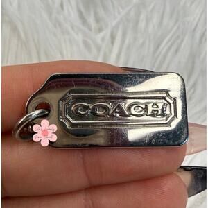 1" y2k COACH Vintage Fob Bag Charm Hang tag Hangtag